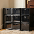 Sturdy Transparent Shoe Storage with Magnetic Door