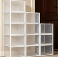 Large, Stackable, Folding Transparent Shoe Box