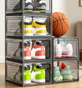 Thickened Transparent Folding Shoe Box with Magnetic Door
