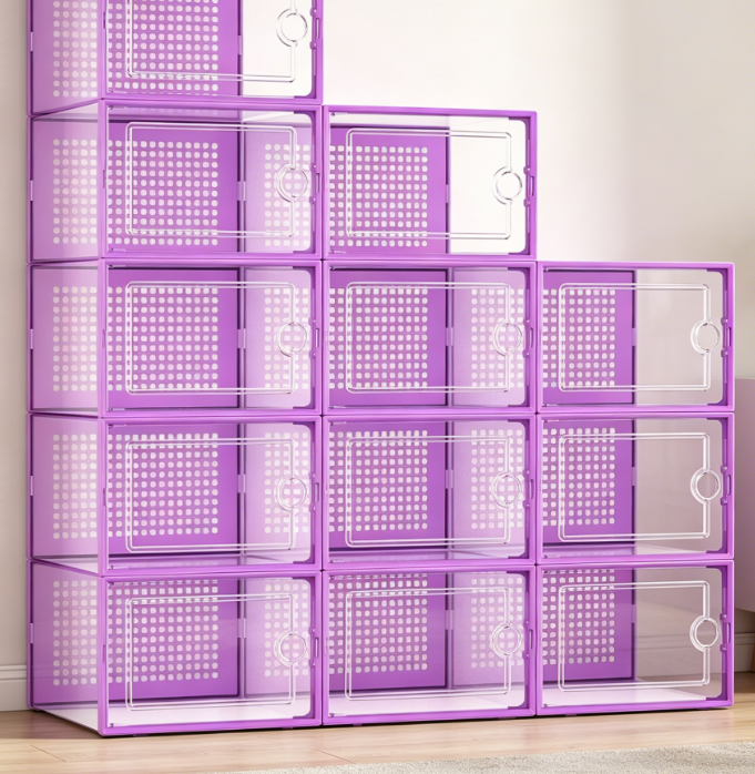 Transparent, Stackable Shoe Box for Toy Storage