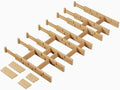 Bamboo Drawer Dividers 8 Pack with Inserts, Kitchen Adjustable Drawer Organizers for Home, Bedroom, Dresser, Expandable Organization 8 Dividers with 16 Inserts