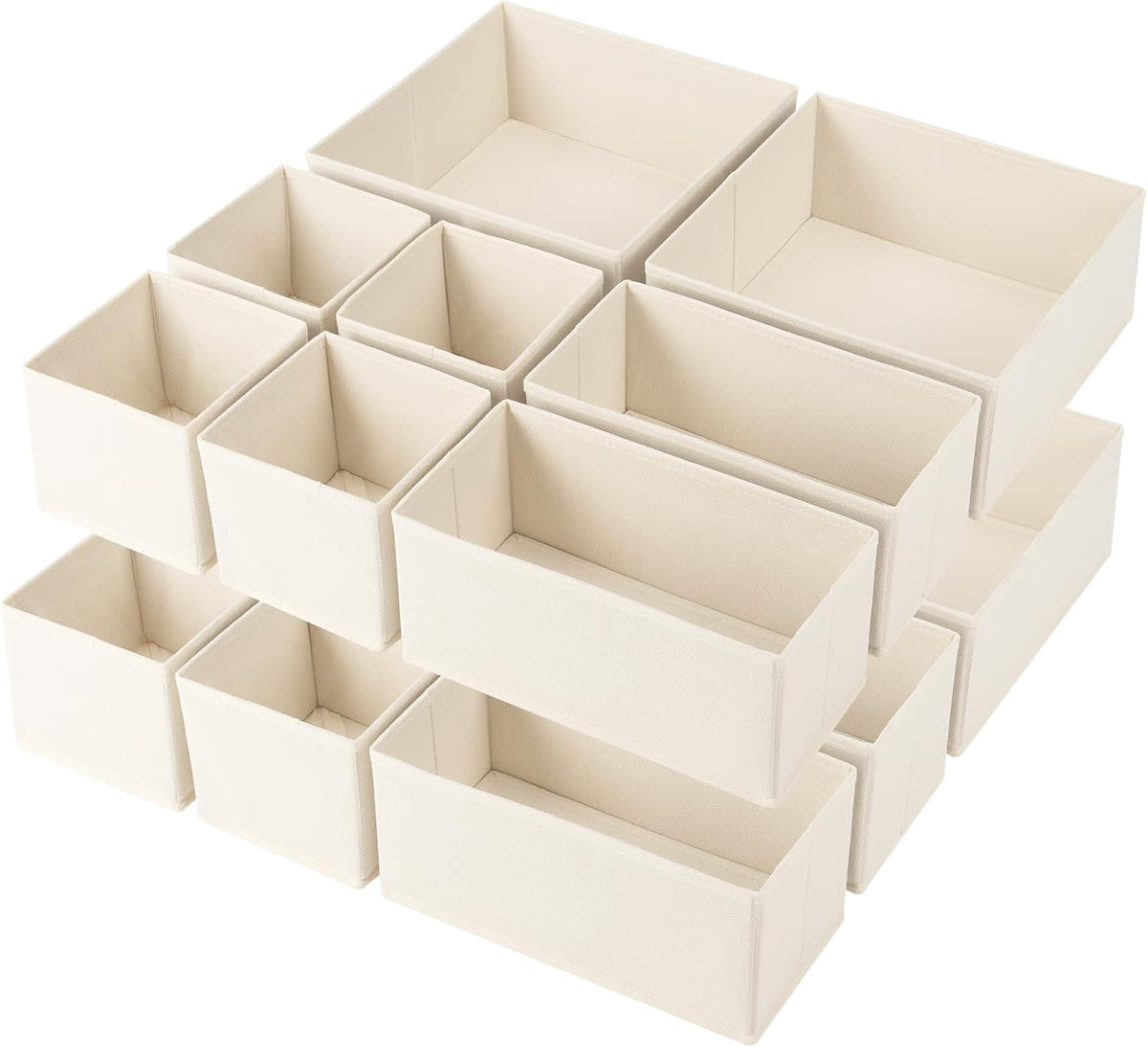 16-Piece Clothing Drawer Organizer Set, Foldable Wardrobe Organizer, Suitable for Clothes, Socks, Scarves, Bras, and Ties
