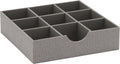 9-Compartment Drawer Organizer, Approx. 30.5cm x 8cm, Suitable for Deep Drawer Clothing Organization
