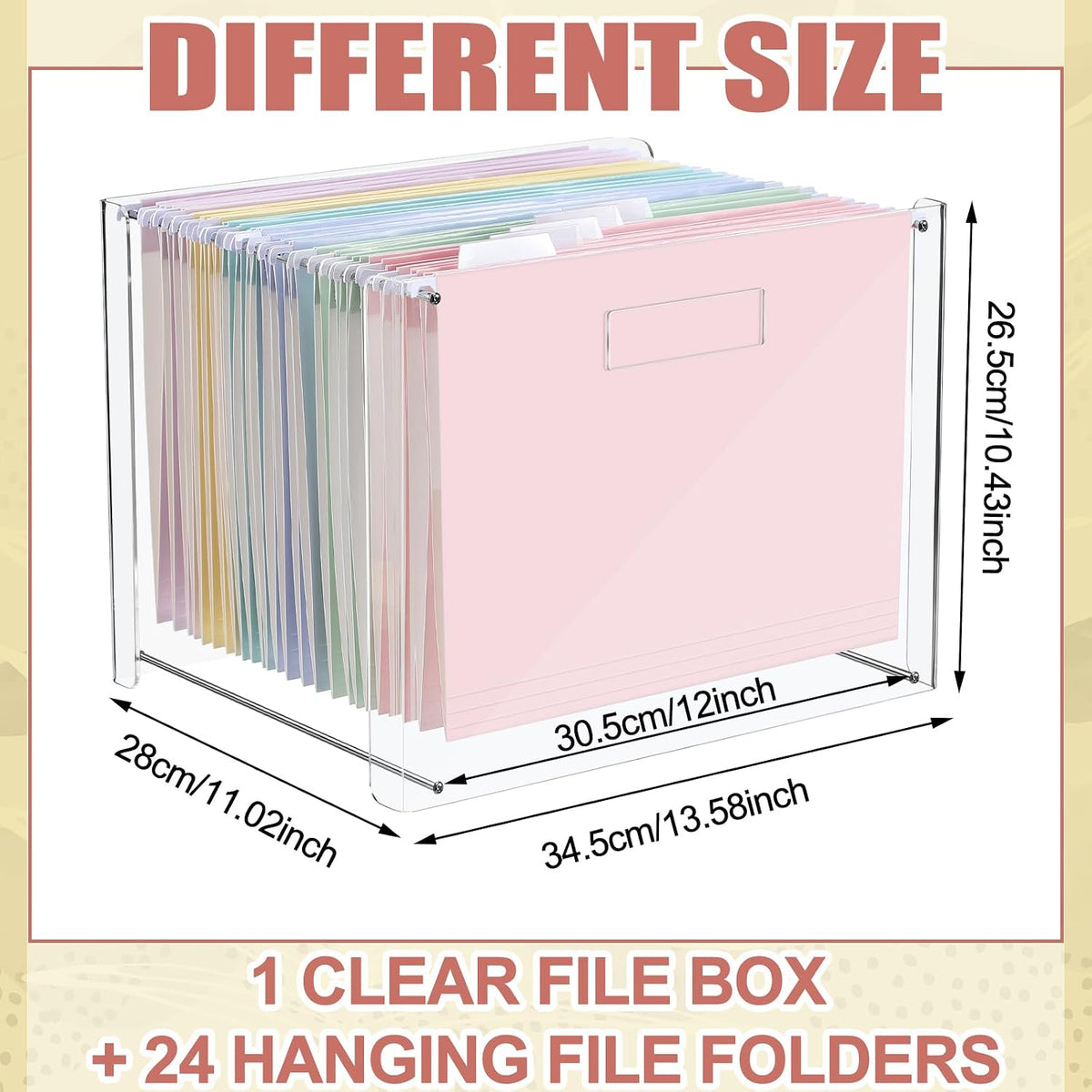 Hanging File Organizer (Transparent Acrylic)