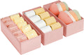 Pink Clothing Storage Set (3 Pieces), Drawer Dividers, Suitable for Organizing Socks, Underwear, Ties, and Belts