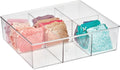 6-Compartment Transparent Plastic Drawer Divider Storage Box, Suitable for Underwear and Bras