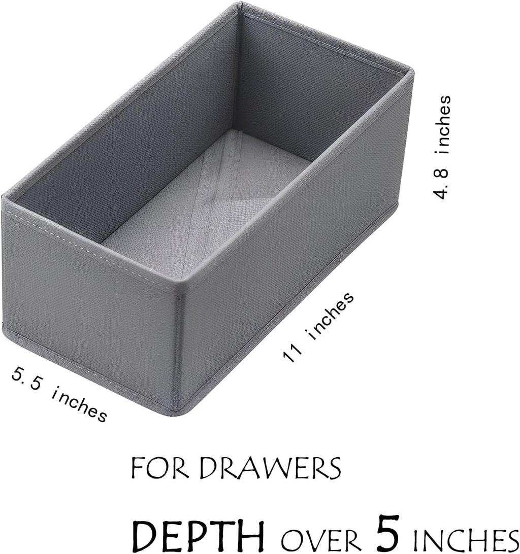 3-Piece Small Foldable Fabric Drawer Organizer Set, 11-inch Breathable Storage Boxes, Suitable for Socks, Underwear, Bras, and Baby Clothes