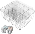 16-Compartment Transparent Plastic Stackable Underwear Storage Box, Suitable for Organizing Bras, Socks, and Other Small Items