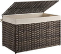 Woven Storage Basket with Lid, 42.3 Gallon (160L), Foldable