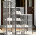 Black & Transparent Stackable Shoe Storage