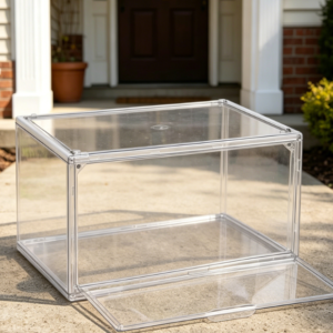 Acrylic Transparent Shoe Box with Magnetic Door